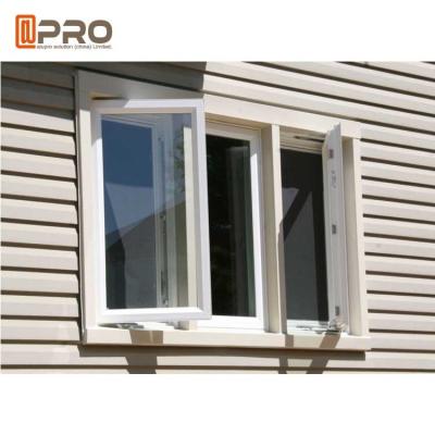 China Aluminium French Triple Casement Windows Replacement In White Color casement window manual open import aluminium casemen for sale