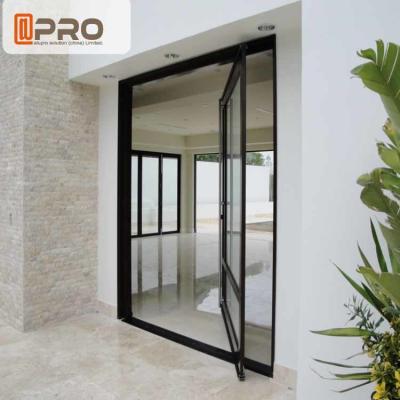 China Unique Villa Front Glass Entry Doors / Single Pivot Patio Doors front door pivot door aluminum pivot front door center for sale