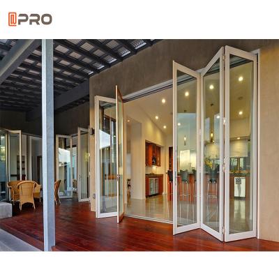 China Coneal Glass Folding Door Hardware Stainless Steel Folding Door for sale