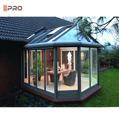 China Tuin Behoudend modern Glas Huizen Geprefabriceerde Sunroom Te koop