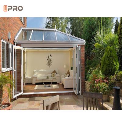 China Het gebogen Glas 6063 T5 bouwde Sunrooms-pre het Profielsolarium van het Tuinaluminium Te koop