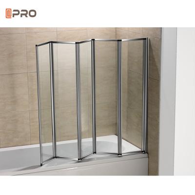 China Granero de aluminio Tambour de Moden de la hoja que resbala la puerta de aluminio revestida del cuarto de baño del doblez del BI del polvo blanco llano en venta