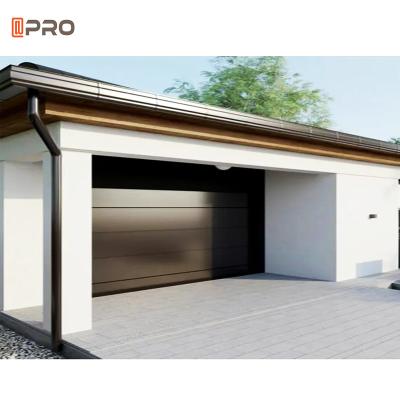 China 2.0mm de Deur die van de Aluminiumgarage het Comité van het Landbouwbedrijfhuis Automatische Verglaasde Verticale Sectionele de Garagedeur vouwen van het Staal9x8 Glas Te koop