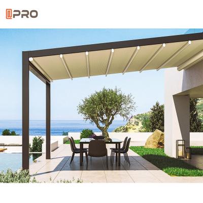 China 3X3m Manual Retractable Awning Pergola Powder Coated Aluminum for sale