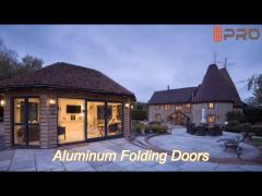 exterior bi folding door aluminum folding door glass patio for store