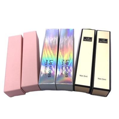 China Recyclable Wholesale Custom Printed Luxury Cosmetic Lip Gloss Lipstick Packaging Paper Box for sale