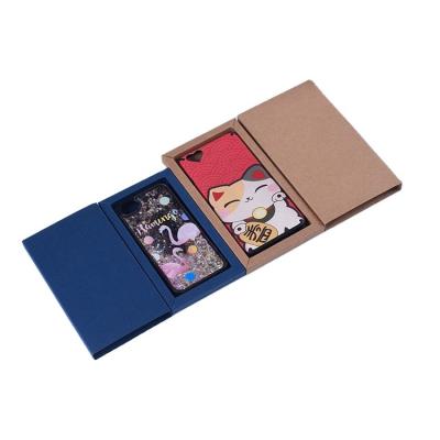 China Recyclable Kraft Cardboard Drawer Box Phone Case Sliding Packing Packaging For Custom for sale