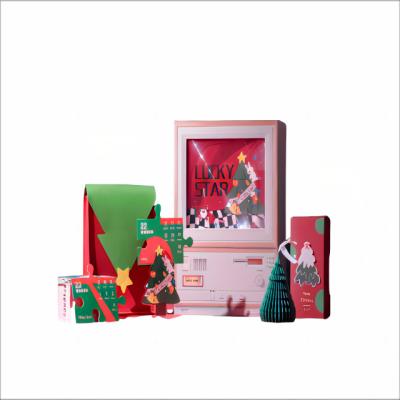 China Christmas Customized Exclusive Christmas Scented Computer Shaped Screen Amplifier Gift Set for sale