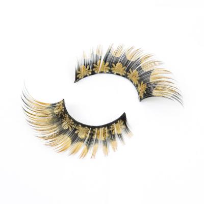 China Queena Spider Print False Eyelashes Natural Handmade Eyelashes Wholesale 3D Styling Colorful False Eyelashes for sale