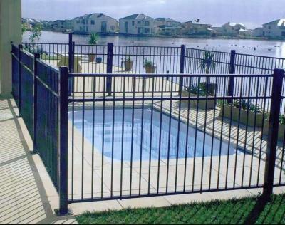 China Easily Assembled Aluminum Fence Pool Safety Aluminum Fenceing Prefabricated Custom Wood Grain for sale