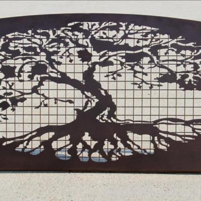 China Professional Easily Assembled Custom Design Aluminum Laser Cut Plates Laser Cut Screen Fence for sale