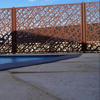 China Professional Custom Cheap Easily Assembled Sheet Steel Metal Garden Fence Panel Fencing for sale