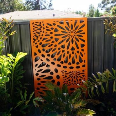 China Easily Assembled Decorative Laser Cut Corten Steel Wall Truss Fence Panels for sale