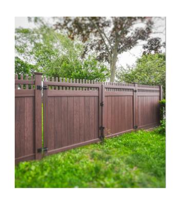 China Easily Assembled Custom Private Plastic Garden Fence Composite Wpc Garden Fence for sale