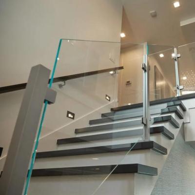 China Modern Custom Tempered Glass Railing Aluminum U Channel For Frameless Glass Fence Swimming Pool for sale