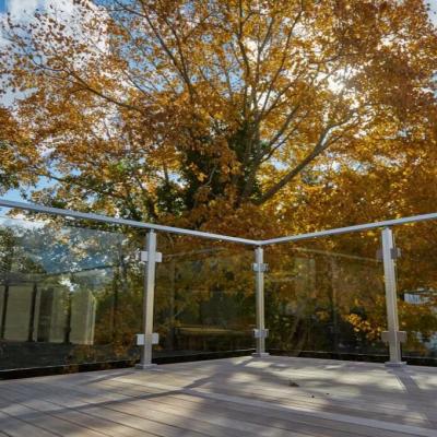 China Modern popular professional factory customized white aluminum u channel glass balustrade for sale