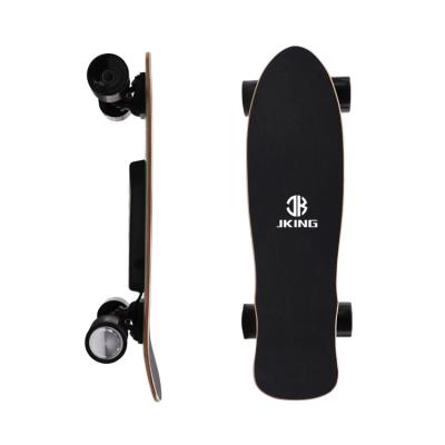 China Youth Brand Supplier JKING Dual Hub Motor Electric Skateboard Fast Mini Board 2000mAh Electric Skateboard for sale