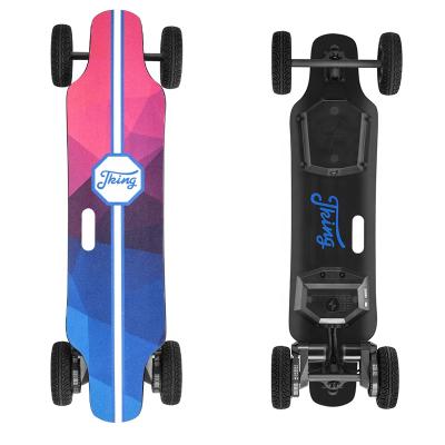 China 40km/h big wheels 40km/h carbon fiber longboard electric skateboard suv double belt electric motors enskate electrico for sale