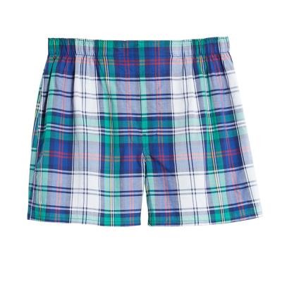 China Custom Made Mens Breathable Cotton Plaid Boxers Lightweight 100% Antibacterial Antibacterial for sale