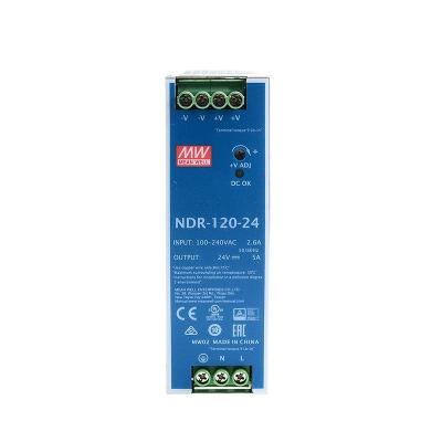 China Industrial Single Output 24v 5A Changeover NDR-120-24 NDR-120-24 MID WELL DIN Rail Power Supply NDR-120-24 RAIL for sale