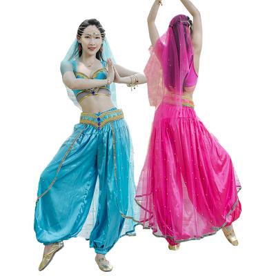 China Resplendent Indian Bollywood Dance Performance Sari Dress Set For Women for sale