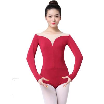 China High Quality Hot Sale Winter Unitards Ballet Exercise Shaping Long Sleeve Jumpsuit for sale