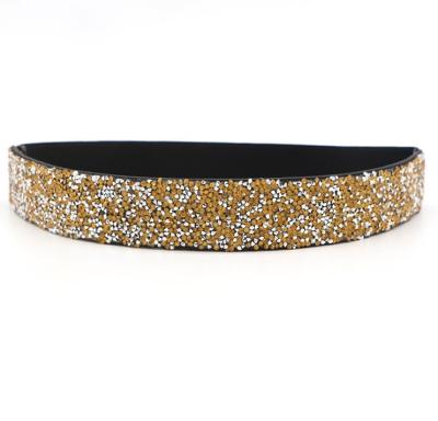 China Party Elastic Shiny Belt Rhinestone Bling Sparkle Elastic Waistband for sale