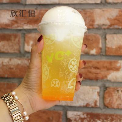 China Single Wall Bubble 500ML Plastic Cup Transparent 700M Material Beverage Milk Tea Cup Milk Tea Cup for sale