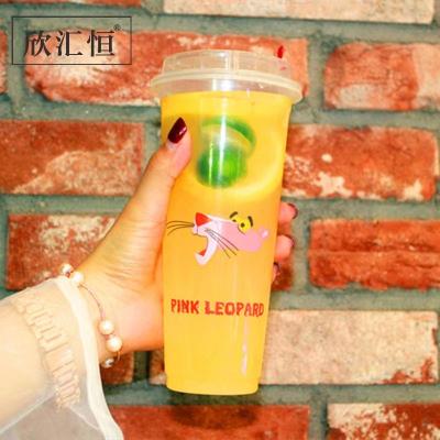 China 12oz 14ozPlastic single wall cup with lids pp cup printing disposable juice free cup making logo design customization for sale