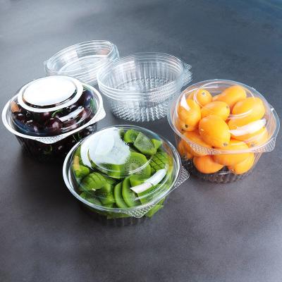 China Fruit Box Single Wall Plastic Salad Bowl Box Disposable Pet for sale