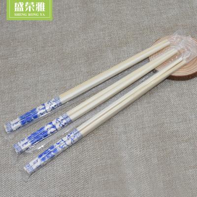 China Blue and White Sustainable Porcelain Disposable Bamboo Chopsticks for sale