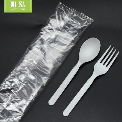 China Disposable Competitive Price Western Style CPLA Cutlery Set Of Two for sale