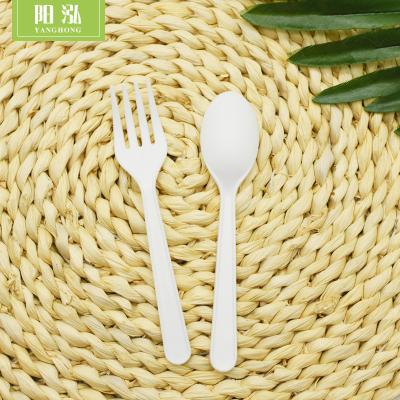 China 5 Inch CPLA Cutlery Set Biodegradable & Compostable Disposable Fork /spoon for sale