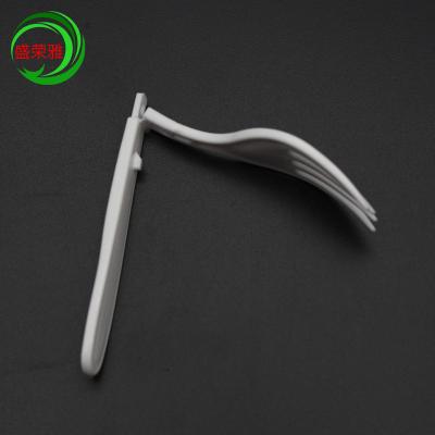 China Disposable Eco-Friendly Disposable Plastic Folding Fork For Wholesales Foldable Fork for sale