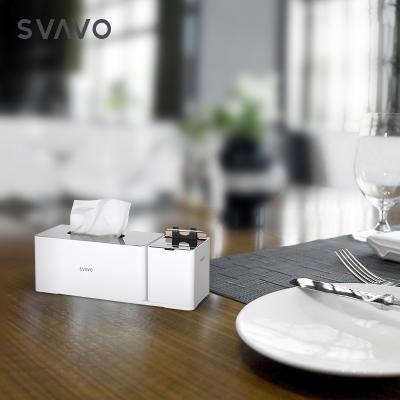 China SVAVO Hot Sale Sensor Smart Stocked Toothpick Box with Tissue Box for Hotel Toothpick Dispenser for sale