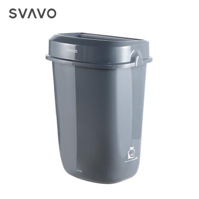 China SVAVO New Arrival 32L Sustainable Plastic Waste Recycling Household Trash Can Waste Bin Container Bin for sale