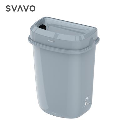 China Logo Stand Free Large Plastic Color Customized Viable Eco-Friendly Kitchen Trash Bin Plastic Garbage Bin for sale