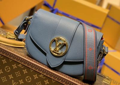 China Comprimento médio do couro 25cm da grão da bolsa do delicado do LV M58967 Pont 9 à venda