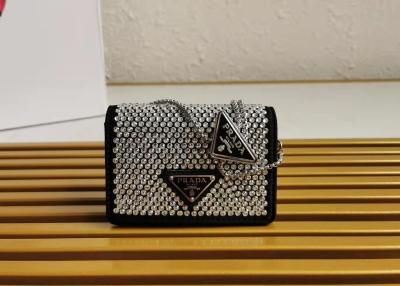 China Duchesse ajustável Crystal Design Leather Crossbody Bag à venda