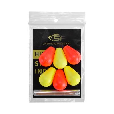 China EVA Fly Fishing Teardrop Strike Indicators with Tooth Pick Floating Bobber (3 3Red Yellow) L 6pcs/pack for sale