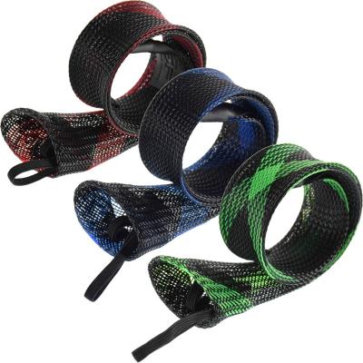 China Ice Fishing Rod Socks Braided Mesh Rod Sleeve Cover 3PCS/Pack FTIC-32-560MCA-3PCS for sale