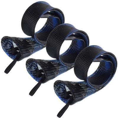 China Ice Fishing Rod Socks Braided Mesh Rod Sleeve Cover 3PCS/Pack FTIC-32-560-3PCS for sale