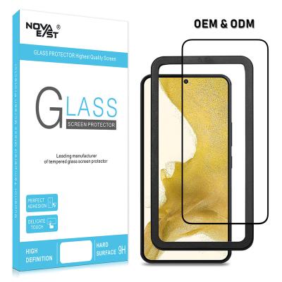 China New 9H High Quality Explosion-proof Anti-fingerprint Mobile Phone 9H Tempered Glass Screen Protector For Samsung S22 S22+ for sale