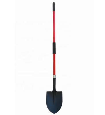 China Multifunctional Long Handle Fiberglass Round Point Shovel For Easy Digging for sale