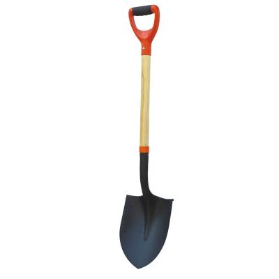 China Farming Shovel Short Wooden Handle Round Point Shovel Truper Type for sale