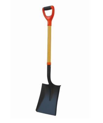 China Agriculture Short Handle Quare Point Shovel Truper Type Wood Shovel for sale