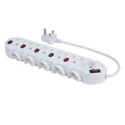 China South Africa Safety Item Convenient Power Strip Electrical Extension Socket And Switches 16A 220V for sale