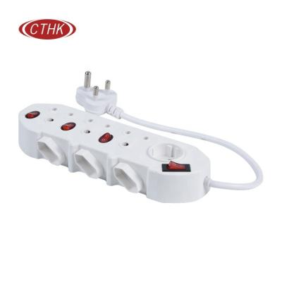 China Convenient Safety South Africa Socket 7 Outlets Electric Power Strip Extension Socket With Switch for sale