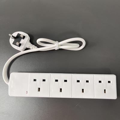 China 4 Ways Residential / Multipurpose UK Power Strip Extension Socket Outlet Extension Cord Sockets for sale