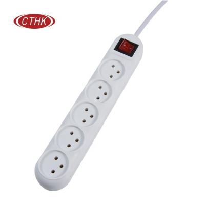 China Easy Installation Hot Sale Israel Plug Extension Cord Multi Socket 5 Outlet Electrical Power Strip for sale